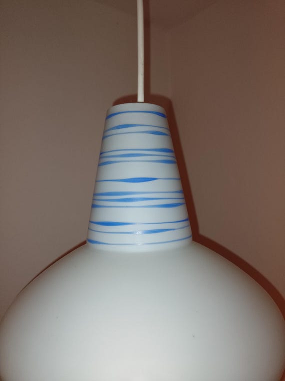 Vintage glass pendant lamp Czechoslovakia