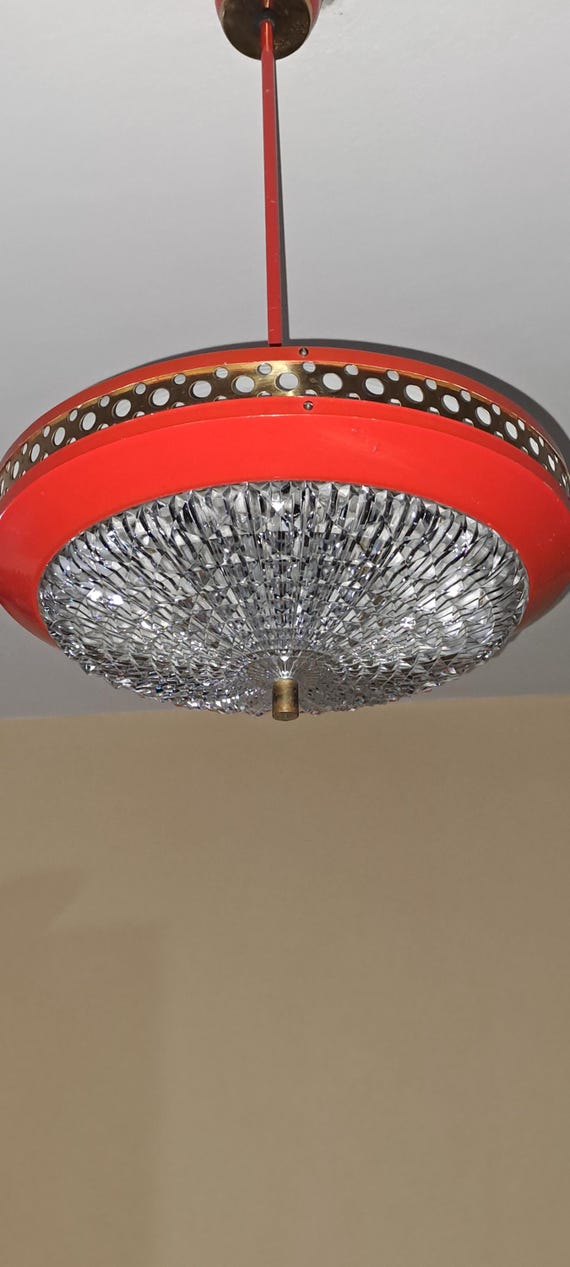 Space age metal pendant by LUDIB Bratislava Czechoslovakia