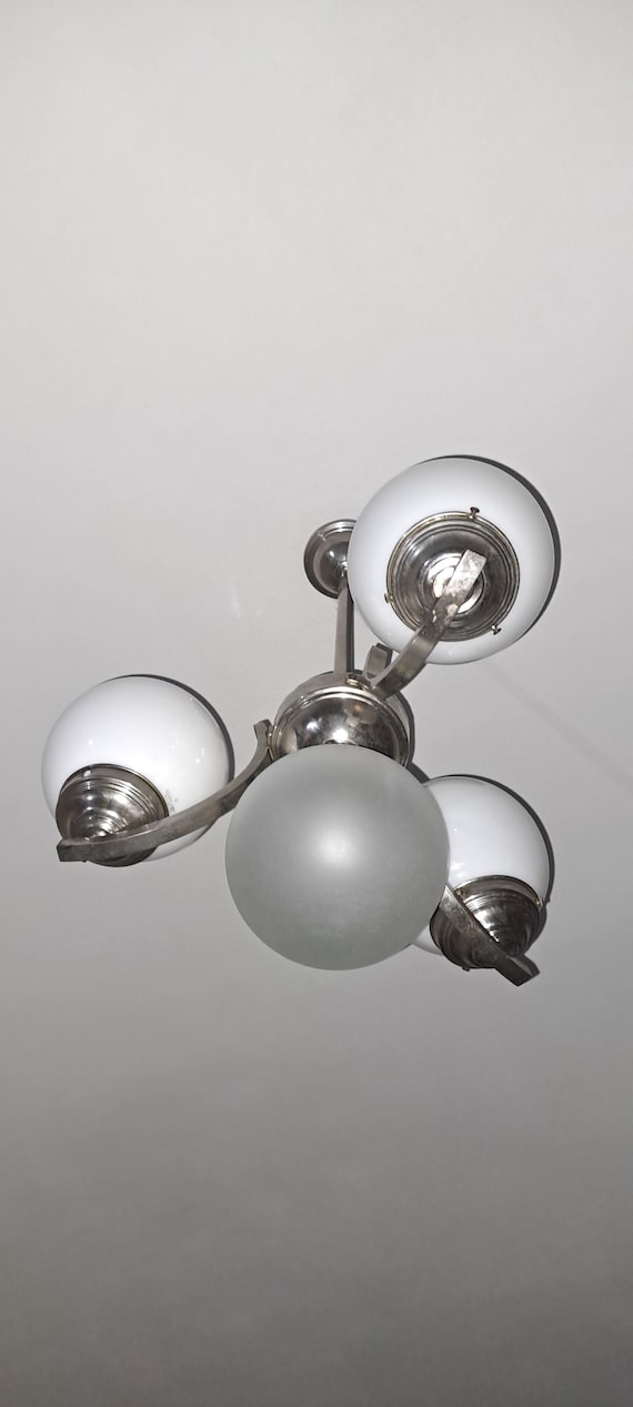 Art Deco Chrome Chandelier