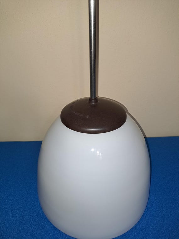 Large ceiling light Bakelite Elektroinstala Nove Zamky  from Czechoslovakia white opaline glass