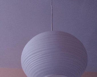 Vintage pendant light white opaline glass 1960s