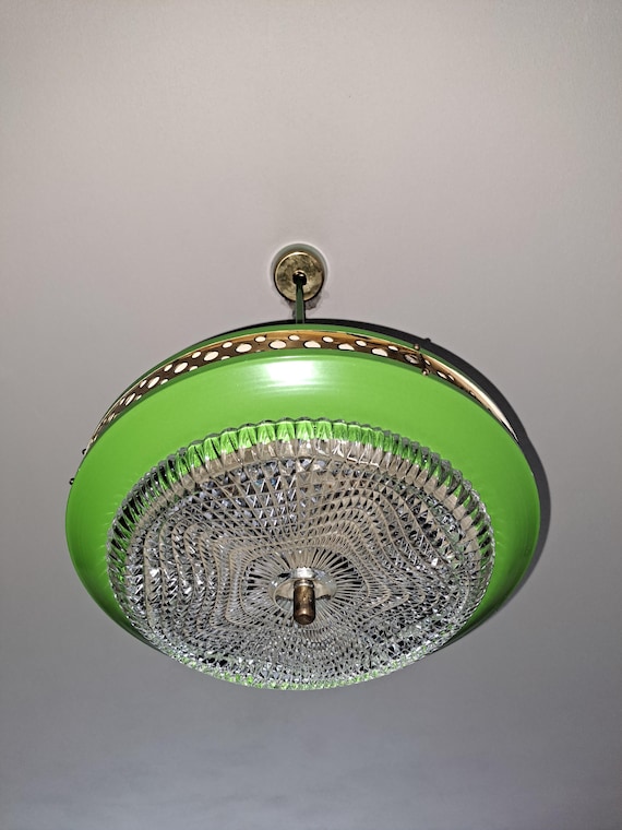 Space age metal pendant by LUDIB Bratislava Czechoslovakia
