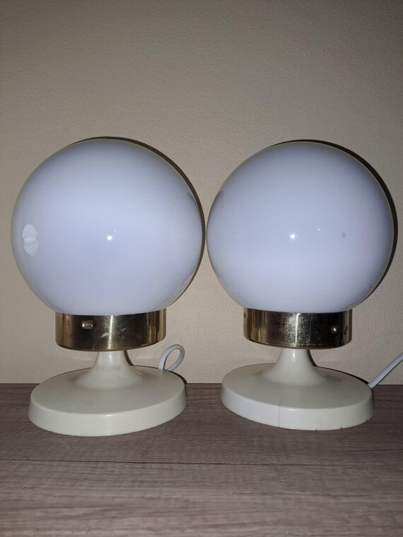 Vintage table lamp by Jílové Děčín, Czechoslovakia 1980 set of 2