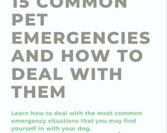 Owner pet first aid digital guide, 15 common pet emergencies and how to deal with them