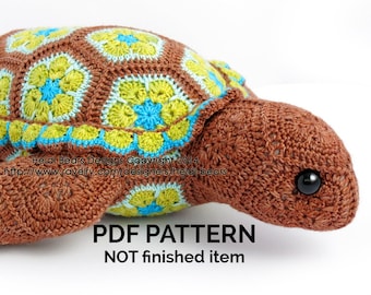 Snap the Turtle African Flower Crochet Pattern