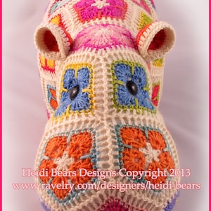 Happypotamus the Happy African Flower Crochet pattern image 5