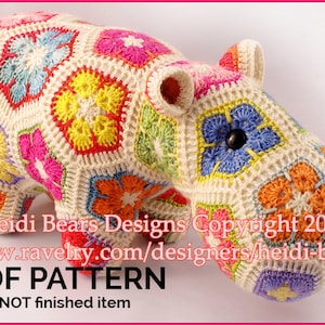 Happypotamus the Happy African Flower Crochet pattern