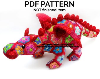 Smaug the African Flower Dragon Crochet Pattern