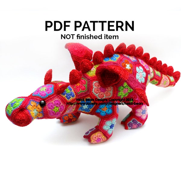 Smaug the African Flower Dragon Crochet Pattern