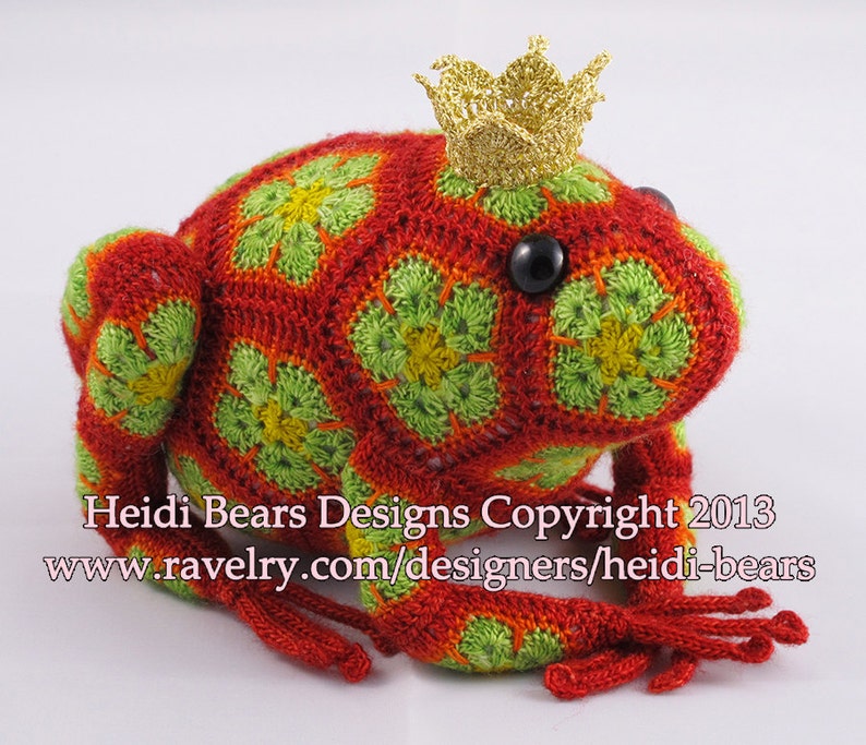 Tomato the Frog Prince African Flower Crochet Pattern image 2