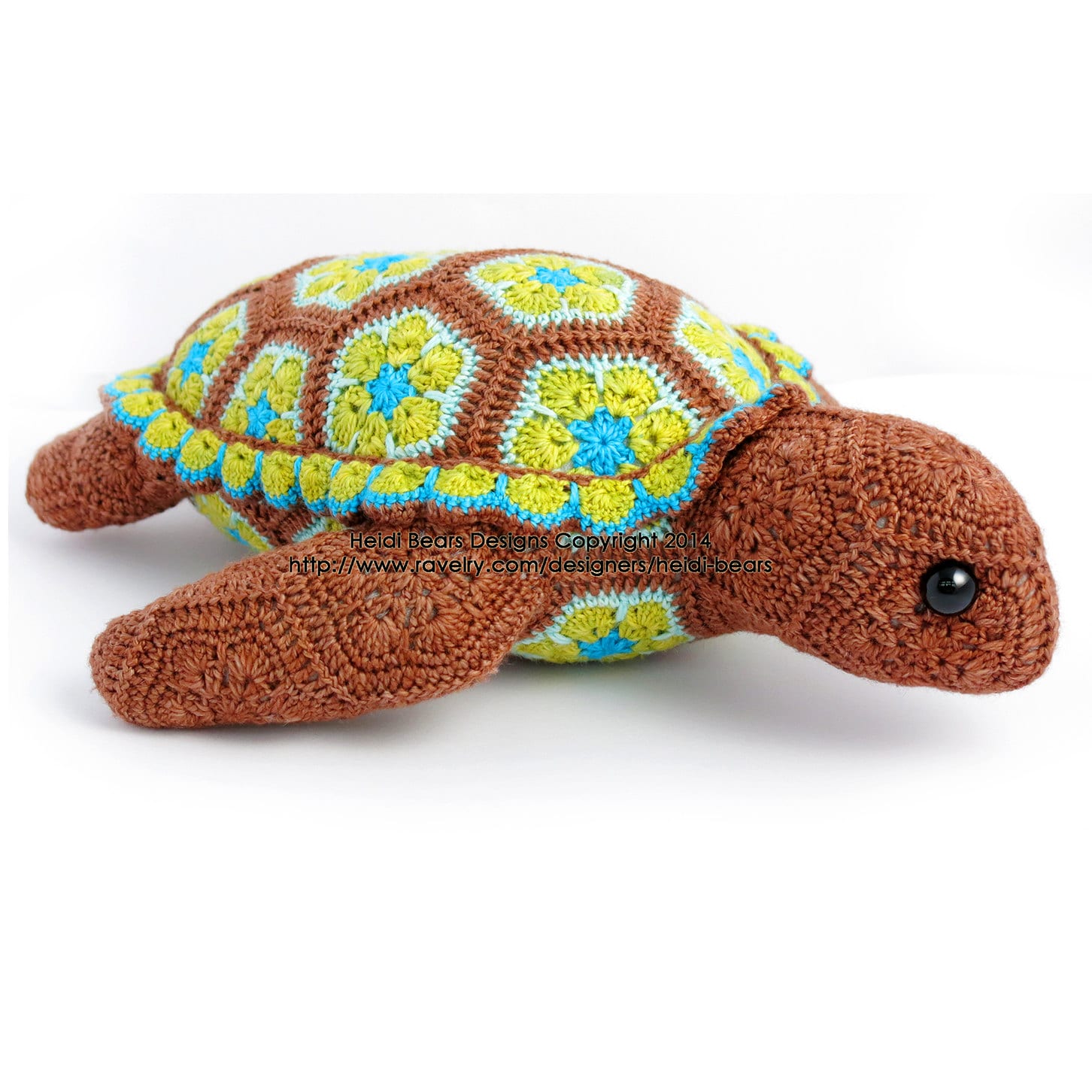 Snap the Turtle African Flower Crochet Pattern - Etsy