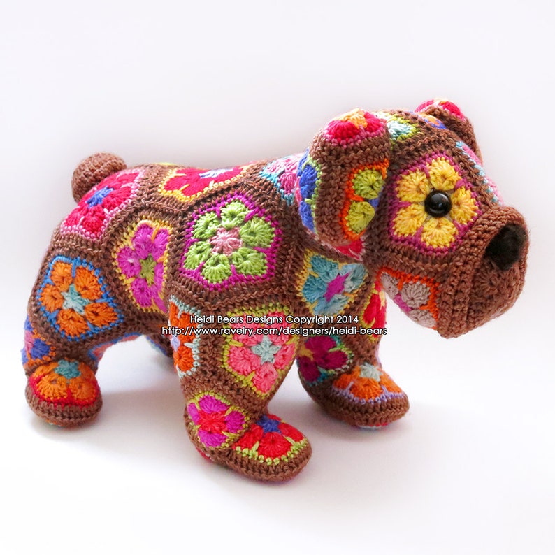 Max the African Flower Bulldog crochet pattern image 2