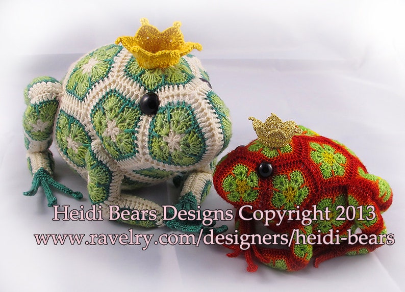 Tomato the Frog Prince African Flower Crochet Pattern image 4