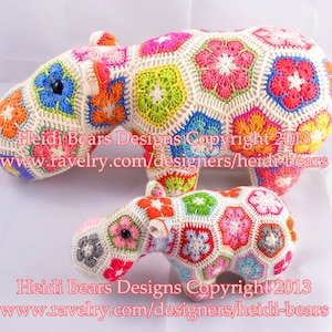 Happypotamus the Happy African Flower Crochet pattern image 3