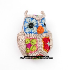 Fat Little Owl African Flower Crochet Pattern image 2