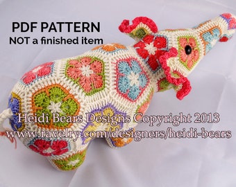 Nellie the Elephant African Flower Crochet pattern