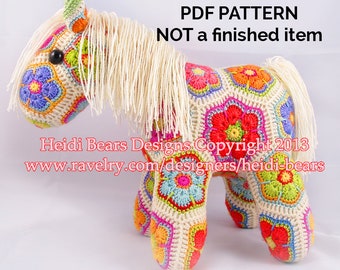 Fatty Lumpkin the Brave African Flower Pony Crochet Pattern