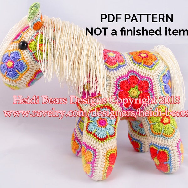 Fatty Lumpkin the Brave African Flower Pony Crochet Pattern