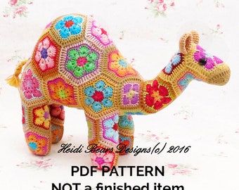 Gobi the African Flower Camel Crochet Pattern