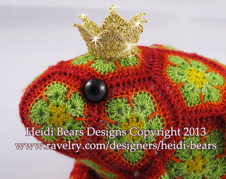 Tomato the Frog Prince African Flower Crochet Pattern image 3
