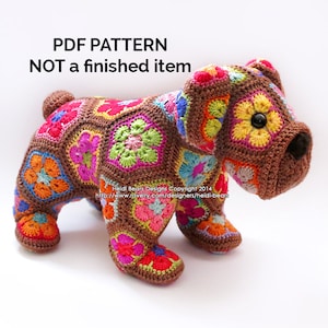 Max the African Flower Bulldog crochet pattern