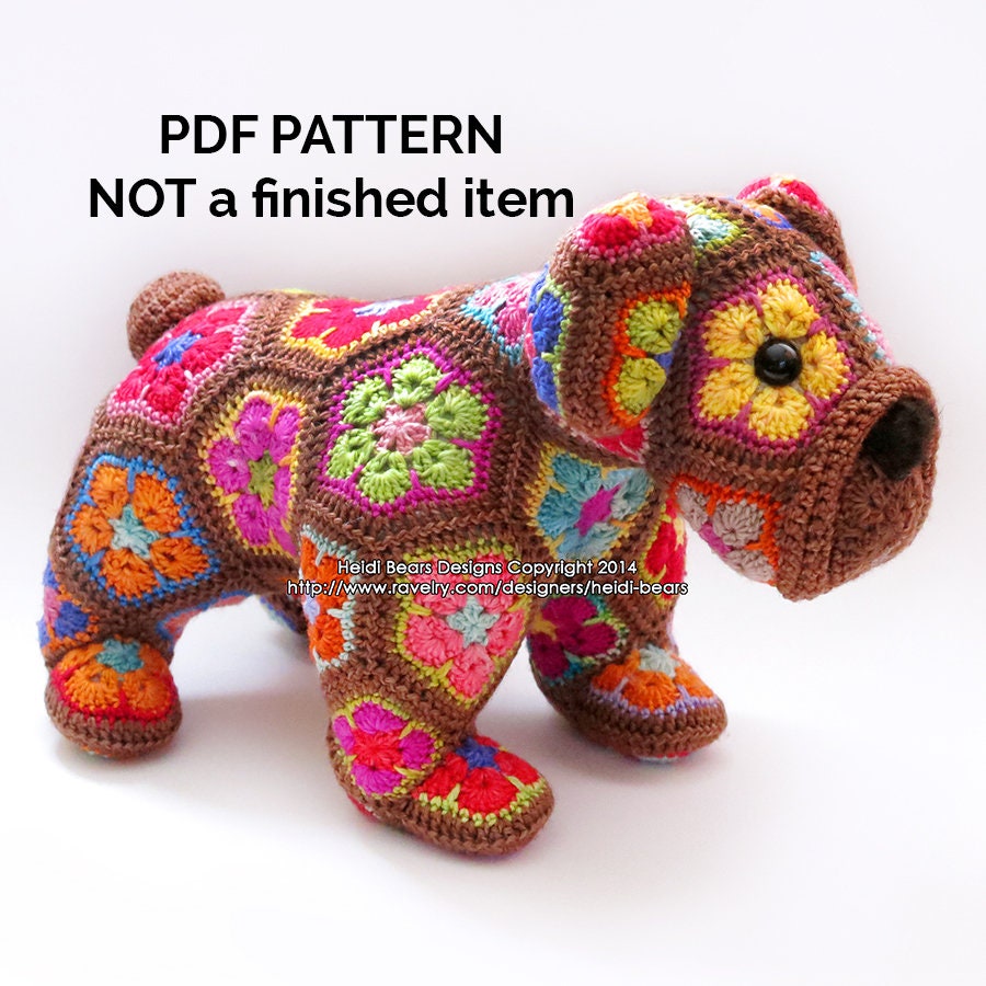 Max the African Flower Bulldog Crochet Pattern - Etsy