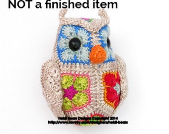 Fat Little Owl African Flower Crochet Pattern