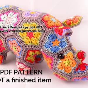 Thandi the African Flower Rhino Crochet Pattern