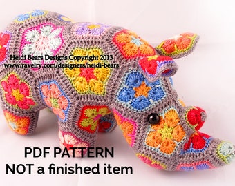 Thandi the African Flower Rhino Crochet Pattern