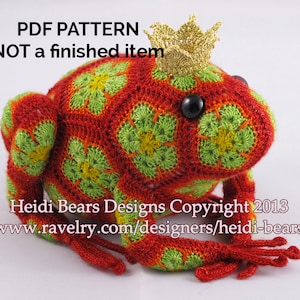 Tomato the Frog Prince African Flower Crochet Pattern image 1