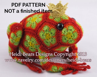 Tomato the Frog Prince African Flower Crochet Pattern