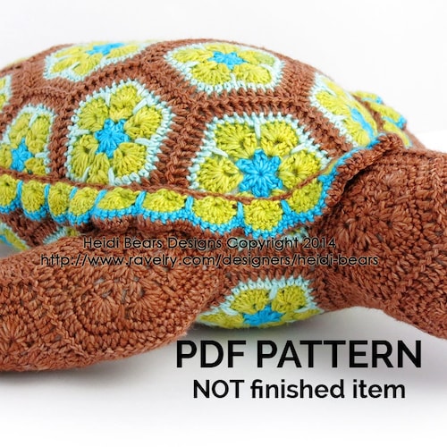 Snap the Turtle African Flower Crochet Pattern