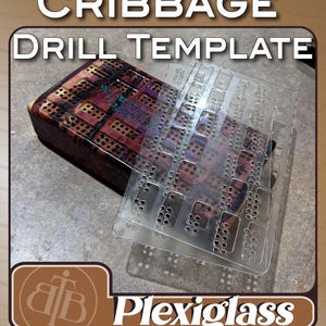 Modello di cribbage: 2 giocatori - 2 corsie - piastra di perforazione per il cribbage in plexiglass