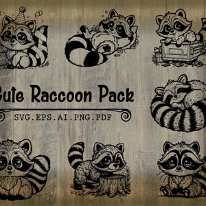 Graphique mignon de raton laveur, Svg de raton laveur, Animal, fichier de coupe de raton laveur, vecteur de raton laveur, raton laveur Cricut, clipart Animal, raton laveur Design svg, clipart