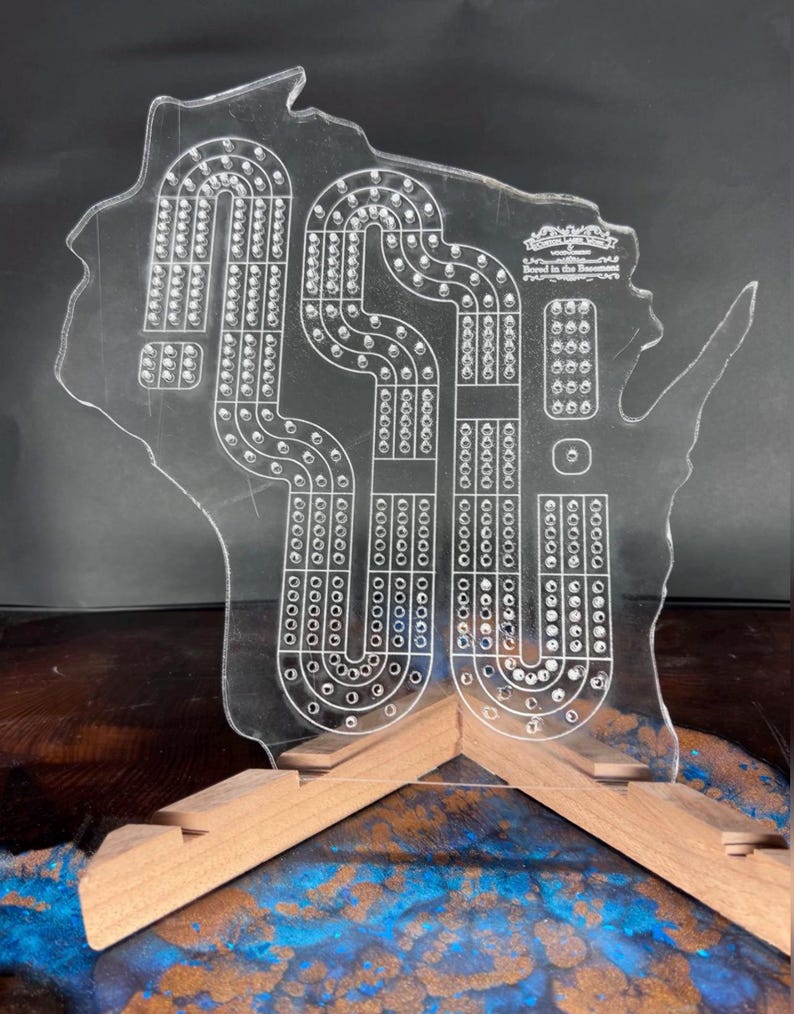 Wisconsin Cribbage Board Template | CNC Router & Laser Cut Files ...