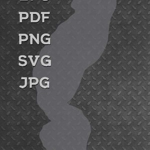 Big Swan Lake, Meeker County, MN Minnesota Map Form Silhouette svg png pdf eps ai Vektorgrafik Design Cut Gravur Laser Boot Wandkunst
