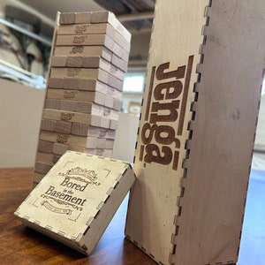 Jenga lasergesneden digitale ontwerpkit - inclusief stapeltool (Ai, SVG, PDF, EPS) digitale download gaming bordspel - alleen digitale bestanden