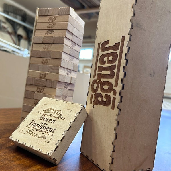 Jenga Laser Cut Digital Design Kit - Includes Stacking Tool (Ai, SVG, PDF, EPS) Digital Download Gaming Boardgame - Digital Files Only