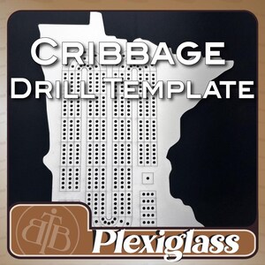 Minnesota Cribbage Board Template, 3-Player Acrylic Drill Guide