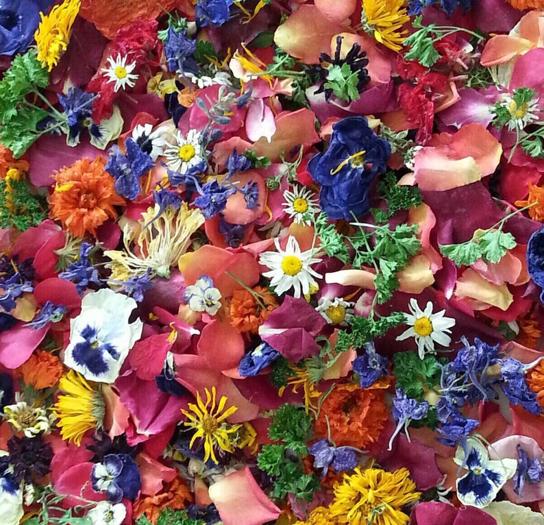 Dried Flower Confetti Dry Flowers Table Decor Wildflowers Etsy