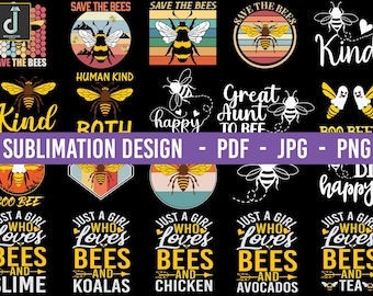 Bee Png-bundel, Bee Png, Bee Positive png, Bee Kind Quotes, Motivational Bee, Bee Quotes voor T-shirts, Queen Bee png, png-bundel