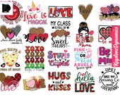Valentines Png Bundle, Valentine's Day Png, Sublimate Design png, Valentine Png, Pink Valentine Png, Funny Valentine's Png,