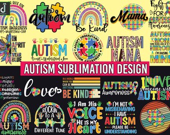 Autism Png, Autism Bundle Png, Autism Mama Png, Autism shirt Png, Autism Awareness Png, Teacher Autism Shirt, Autism Sublimation