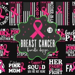 Breast Cancer bundle png, Breast Cancer png, Sublimation design download, Cancer Awareness bundle Png, Pink Ribbon Awareness Bundle,
