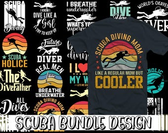 Scuba Diving Png Bundle, Scuba diving png, Scuba Diving Bundle, Diver Shirt png, Underwater png, instant digital download
