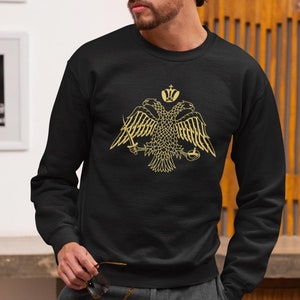 Double Headed Greek Orthodox Eagle Sweatshirt, Christian Sweatshirt, Faith sweatshirt, Christian gift