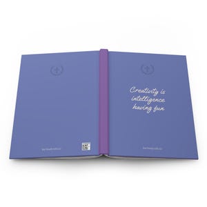 La créativité, c'est s'amuser Carnet cartonné robuste | 150 pages lignées, finition mate, reliure carrée, carnet d'écriture durable