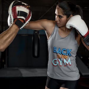 Back to the Gym racerback-fitnesstanktop voor dames, trainingskleding, sportkleding, sportkleding voor dames, trainingstanktop, sportuitrusting