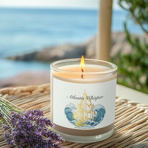 Atlantis Whisper Candle | 100% Soy Wax, Ocean-Inspired Scent, Clean Burning, Hand-Poured, Relaxing & Elegant Gift for Any Occasion