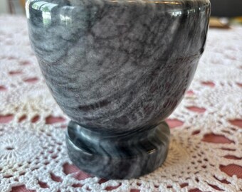Gray Stone Mortar (4&quot;x4&quot;) – No Pestle, Heavy & Rustic Decor